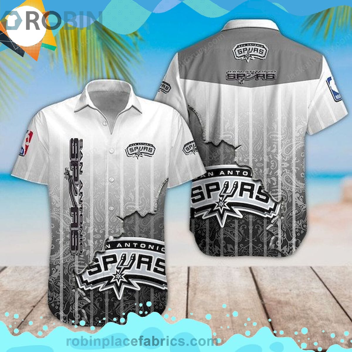 Nba San Antonio Spurs Short Sleeve Button Down Hawaiian Shirt ...