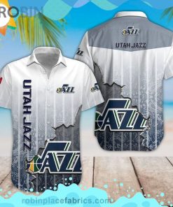 Nba Utah Jazz Short Sleeve Button Down Hawaiian Shirt