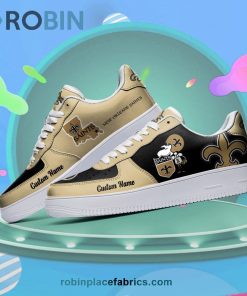 New Orleans Saints Mascot Logo NFL Custom Name Air Force 1 AF1 Shoes