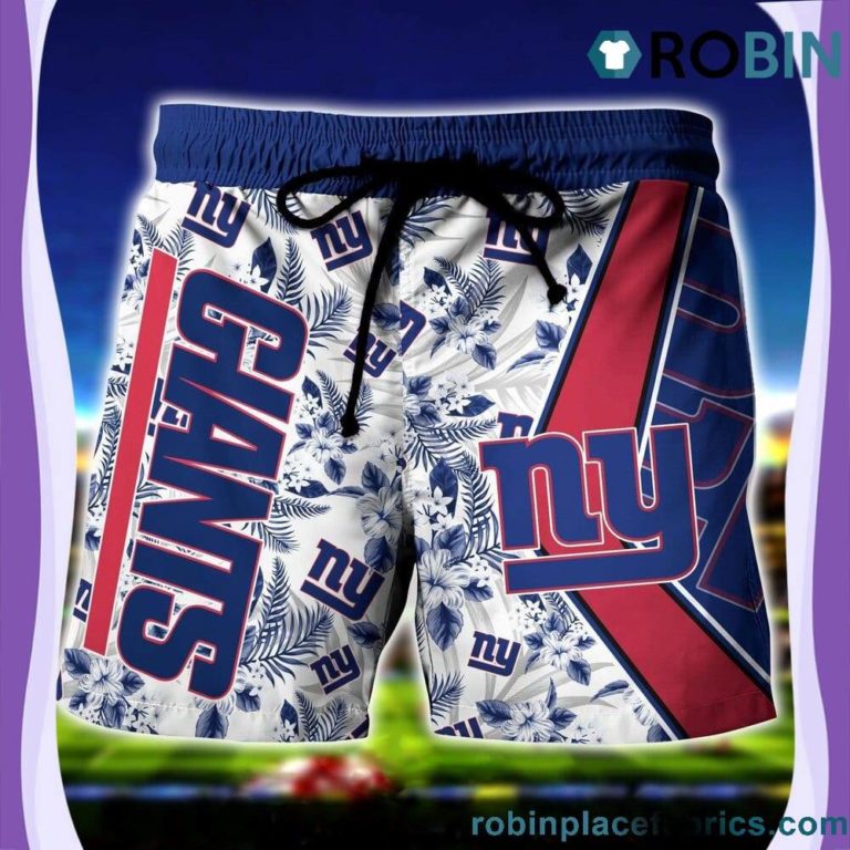 New York Giants Hawaiian Shirt Shorts Set