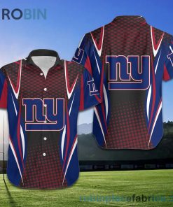 New York Giants NFL American Football Short Sleeve Button Down Hawaiian Shirt