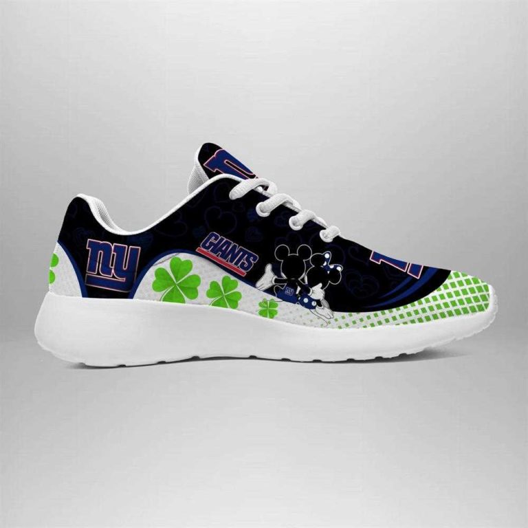 New York Giants Running Shoes Mickey Four Leaf Clovers