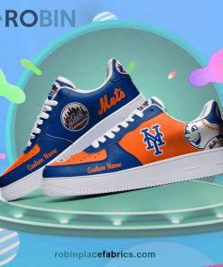 New York Mets Mascot Logo MLB Custom Name Air Force 1 AF1 Shoes