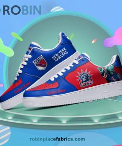 New York Rangers Mascot Logo NHL Custom Name Air Force 1 AF1 Shoes