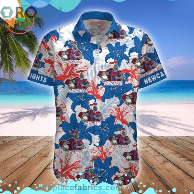 Newcastle Knights Mascot Short Sleeve Button Down Hawaiian Shirt