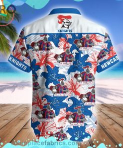 Newcastle Knights Mascot Short Sleeve Button Down Hawaiian Shirt