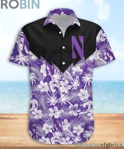 Northwestern Wildcats NCAA Tropical Seamless Casual Button Down Shirts Northwestern Wildcats NCAA Tropical Seamless Casual Button Down Shirts