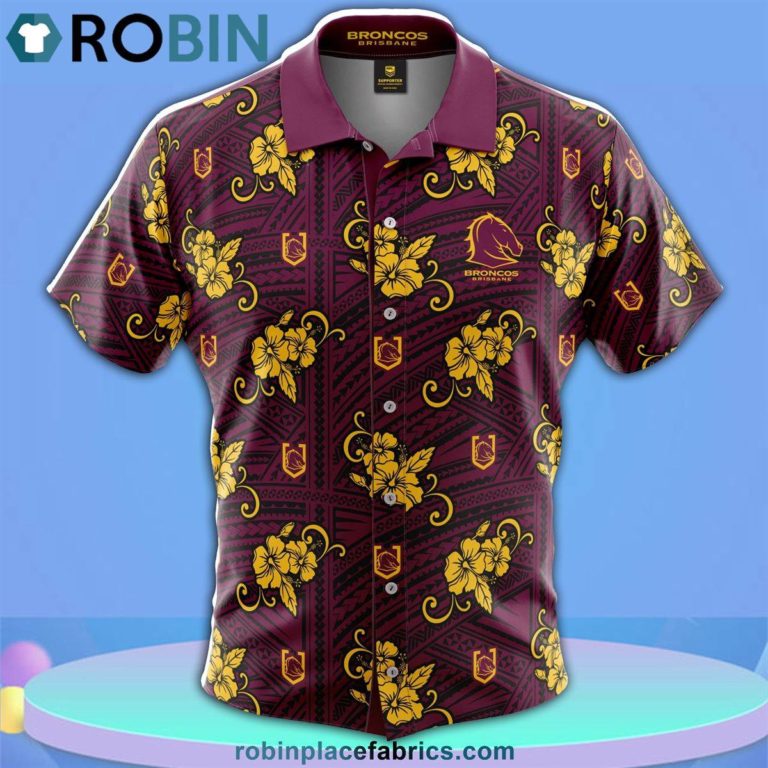 NRL Broncos Tribal Button Up Shirt