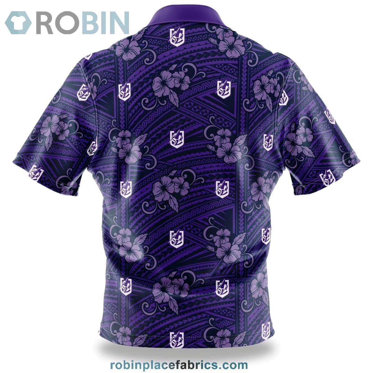 NRL Storm Tribal Button Up Shirt - RobinPlaceFabrics