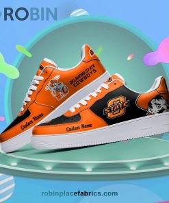 Oklahoma State Cowboys Mascot Logo NCAA Custom Name Air Force 1 AF1 Shoes Oklahoma State Cowboys Mascot Logo NCAA Custom Name Air Force 1 AF1 Shoes