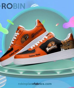 Oregon State Beavers Mascot Logo NCAA Custom Name Air Force 1 AF1 Shoes