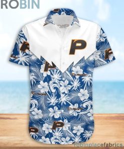 Pacific Tigers NCAA Tropical Seamless Casual Button Down Shirts
