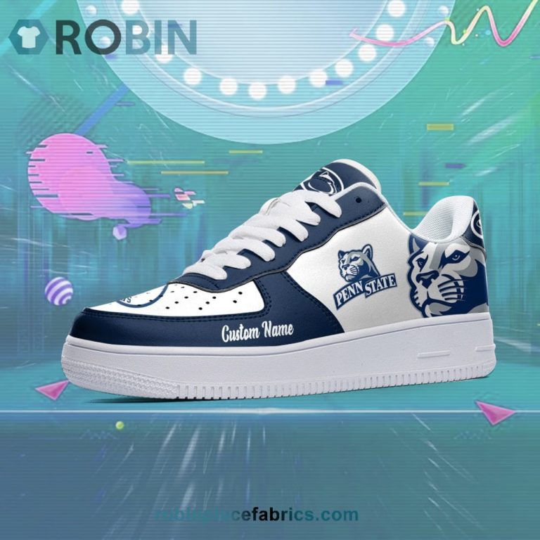Penn State Nittany Lions Mascot Logo NCAA Custom Name Air Force 1 AF1 Shoes
