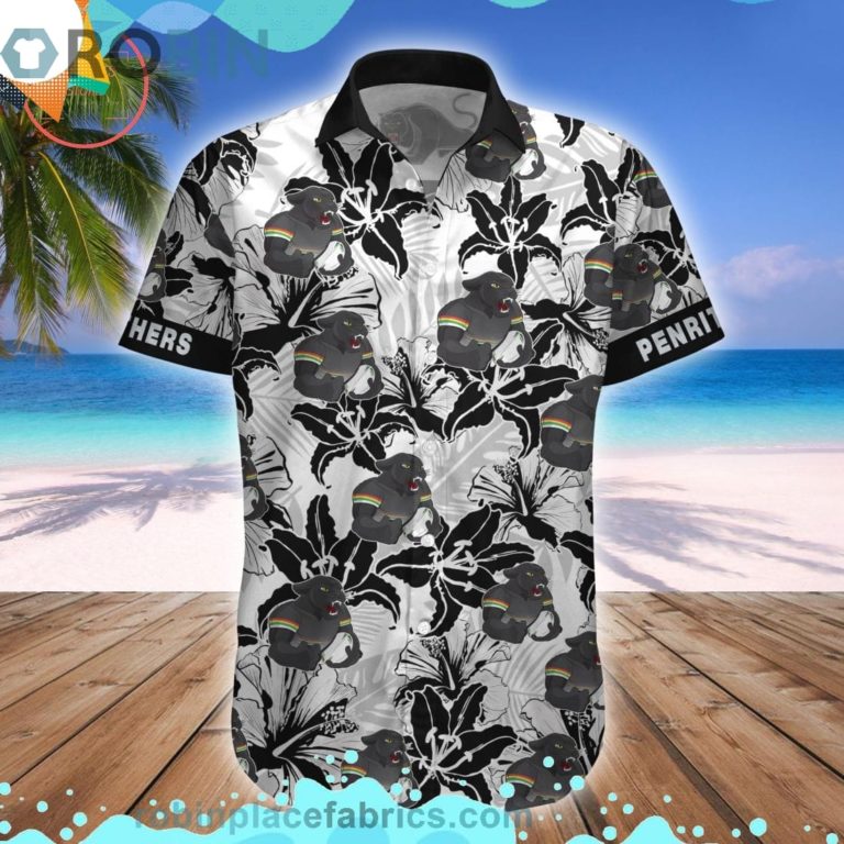 Penrith Panthers Mascot Short Sleeve Button Down Hawaiian Shirt
