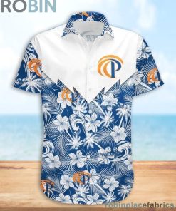 Pepperdine Waves NCAA Tropical Seamless Casual Button Down Shirts