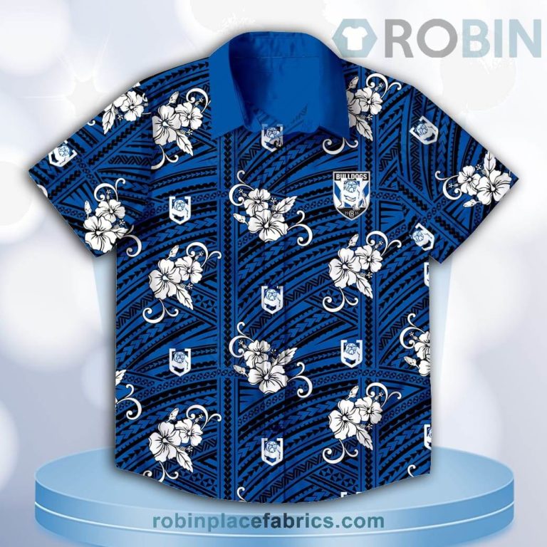 Personalise NRL Canterbury Bulldogs Tribal Hawaiian Shirt