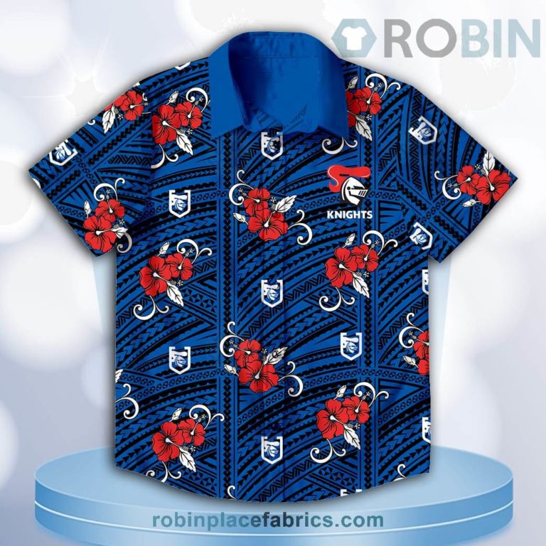 Personalise NRL Newcastle Knights Tribal Hawaiian Shirt