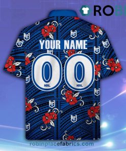 Personalise NRL Newcastle Knights Tribal Hawaiian Shirt