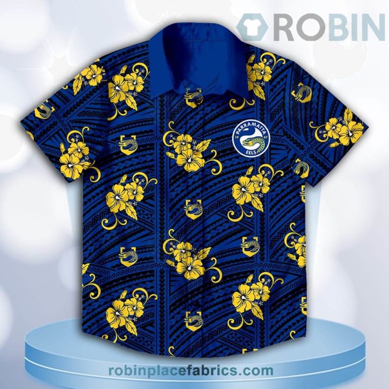 Personalise NRL Parramatta Eels Tribal Hawaiian Shirt