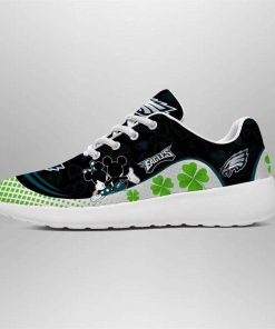 Philadelphia Eagles Running Shoes Mickey Four Leaf Clovers
