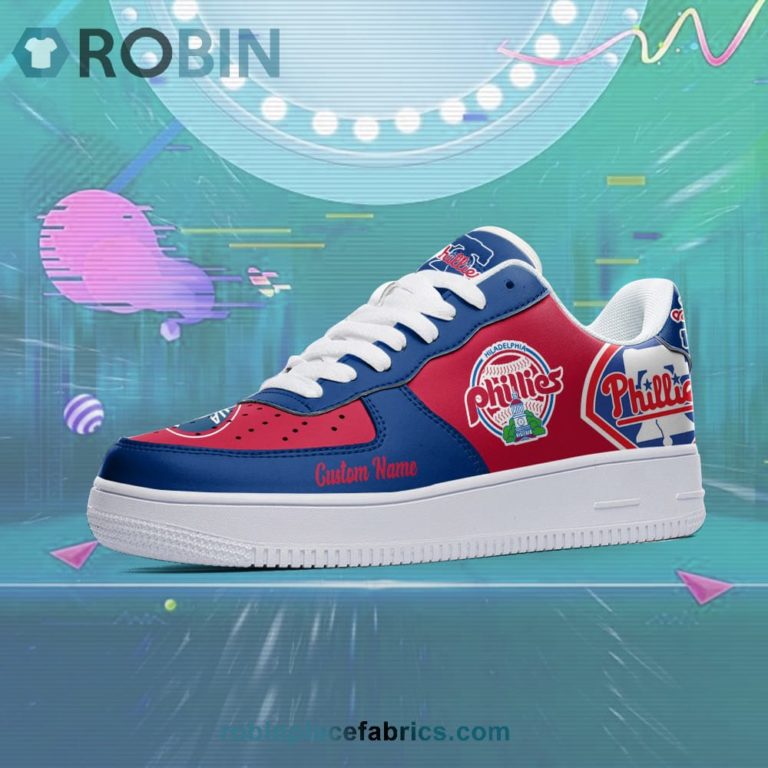 Philadelphia Phillies Mascot Logo MLB Custom Name Air Force 1 AF1 Shoes