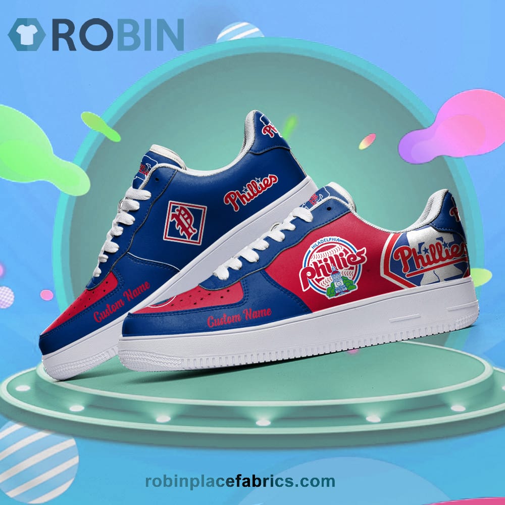 Philadelphia Phillies Mascot Logo MLB Custom Name Air Force 1 AF1 Shoes ...