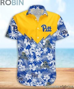 Pittsburgh Panthers NCAA Tropical Seamless Casual Button Down Shirts