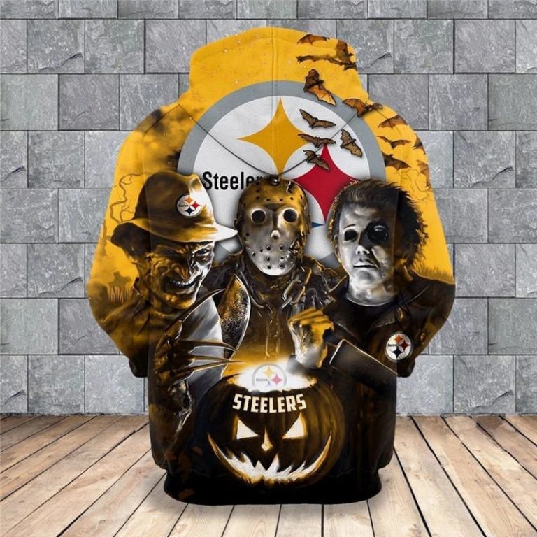 Pittsburgh Steelers Hoodies All Over Print Halloween Horror Night Sweatshirt Pullover
