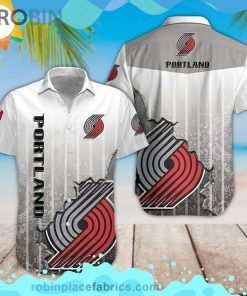 Portland Trail Blazers Nba Short Sleeve Button Down Hawaiian Shirt