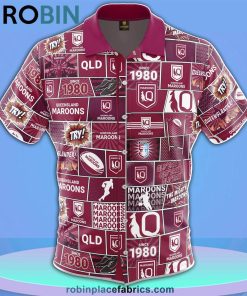 QLD Maroons Fanatic Button-Up Shirt