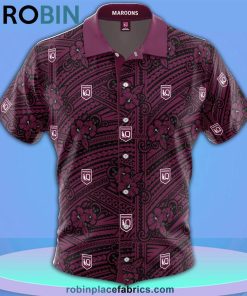 QLD Maroons Tribal Button Up Shirt