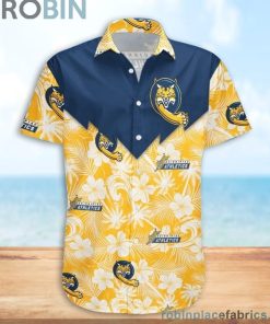 Quinnipiac Bobcats NCAA Tropical Seamless Casual Button Down Shirts