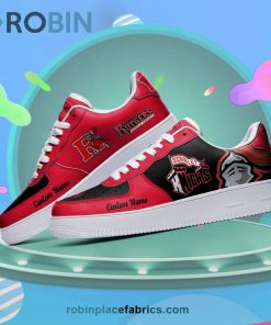 Rutgers Scarlet Knights Mascot Logo NCAA Custom Name Air Force 1 AF1 Shoes Rutgers Scarlet Knights Mascot Logo NCAA Custom Name Air Force 1 AF1 Shoes