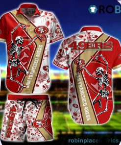 San Francisco 49ers Hawaiian Shirt Shorts Set