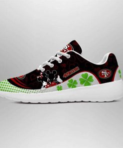 San Francisco 49ers Running Shoes Mickey Four Leaf Clovers