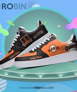 San Francisco Giants Mascot Logo MLB Custom Name Air Force 1 AF1 Shoes