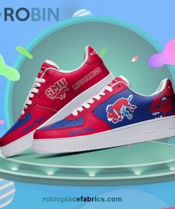 SMU Mustangs Mascot Logo NCAA Custom Name Air Force 1 AF1 Shoes