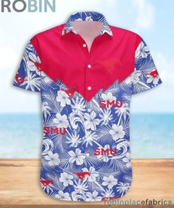 SMU Mustangs NCAA Tropical Seamless Casual Button Down Shirts
