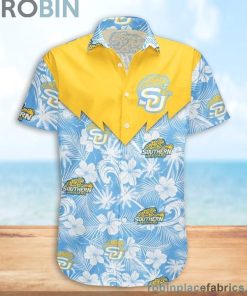Southern Jaguars NCAA Tropical Seamless Casual Button Down Shirts