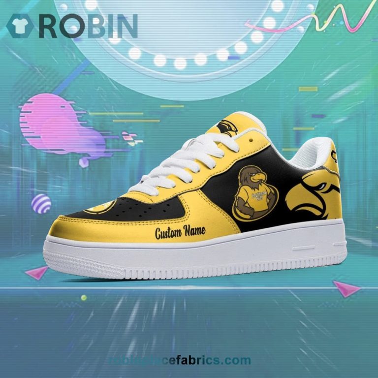 Southern Miss Golden Eagles Mascot Logo NCAA Custom Name Air Force 1 AF1 Shoes