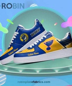 St Louis Blues Mascot Logo NHL Custom Name Air Force 1 AF1 Shoes