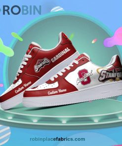 Stanford Cardinal Mascot Logo NCAA Custom Name Air Force 1 AF1 Shoes