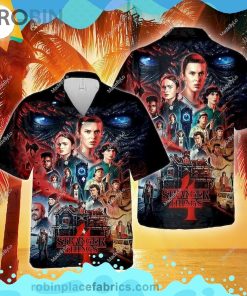 Stranger Things 4 Hellfire Club Short Sleeve Button Down Hawaiian Shirt