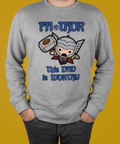 Marvel Fat Thor Kawaii Thor This Dad Is Worthy Father’s Days T-Shirt, Hoodie, Sweatshirt