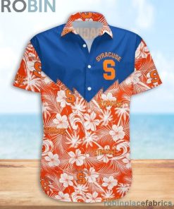 Syracuse Orange NCAA Tropical Seamless Casual Button Down Shirts
