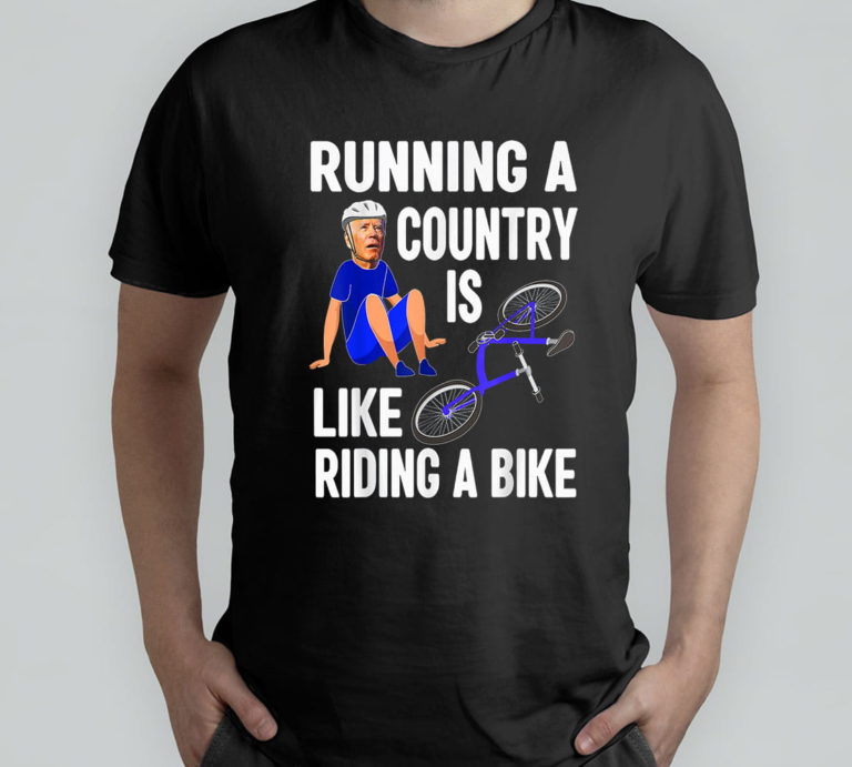 Biden Falls Off Bike Joe Biden Falling Off His Bicycle Funny T-Shirt, Hoodie, Sweatshirt