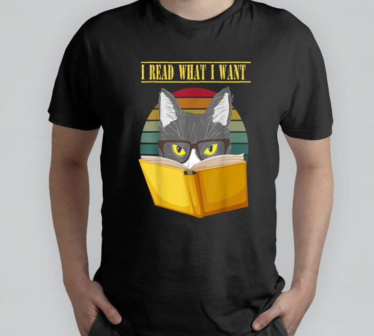 Vintage I Read What I Want Funny Cat Reading A Book T-Shirt, Hoodie, Sweatshirt