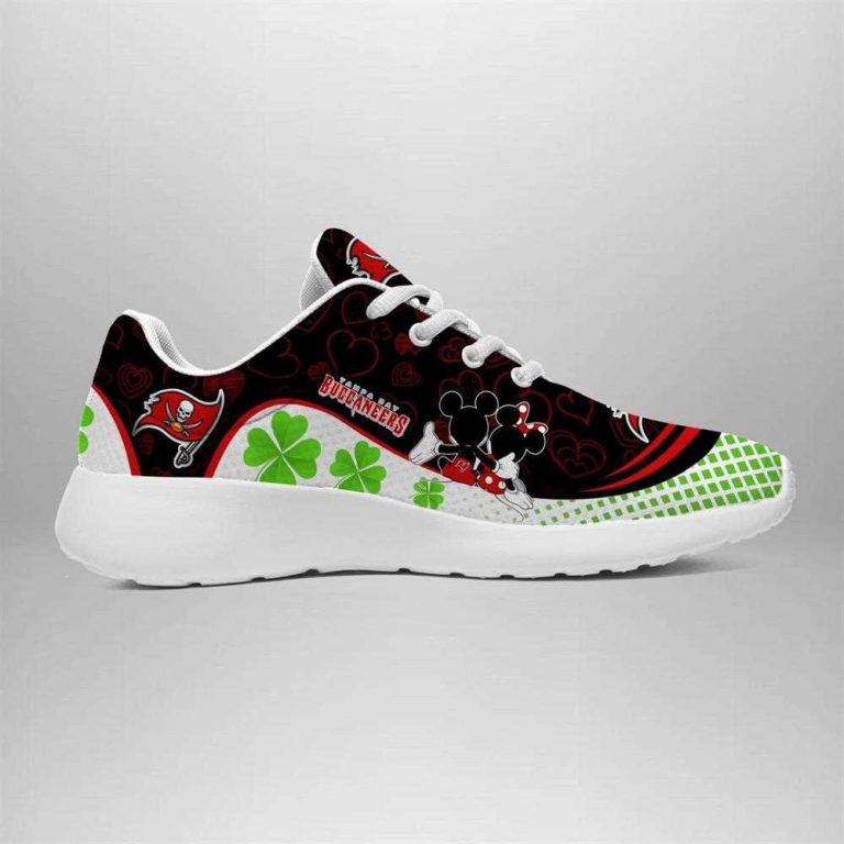 Tampa Bay Buccaneers Running Shoes Mickey Four Leaf Clovers