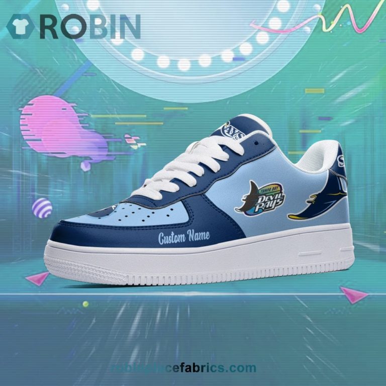 Tampa Bay Rays Mascot Logo MLB Custom Name Air Force 1 AF1 Shoes