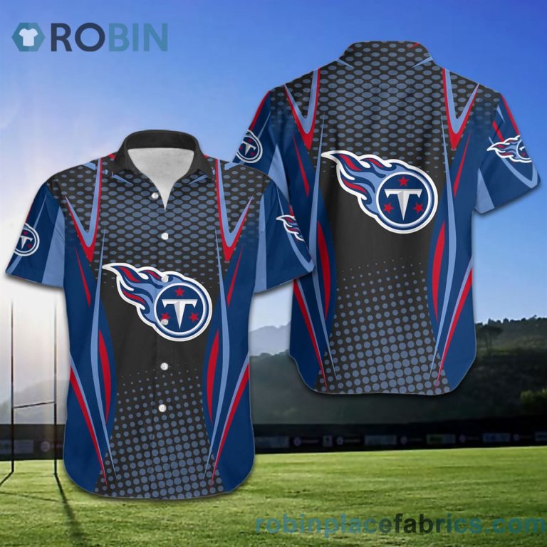 Tennessee Titans NFL American Football Short Sleeve Button Down Hawaiian Shirt